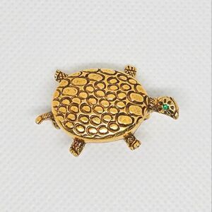 Vintage Estate JEANNE Gold Turtle Scatter Brooch Pin Critter VTG